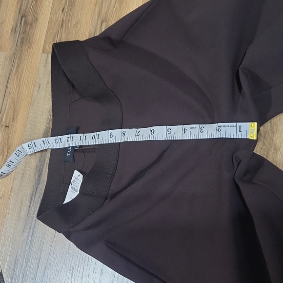 TALBOTS Brown Rayon Blend Wide Elastic Band Waist Skinny Pants with Zip Ankle - Picture 12 of 13